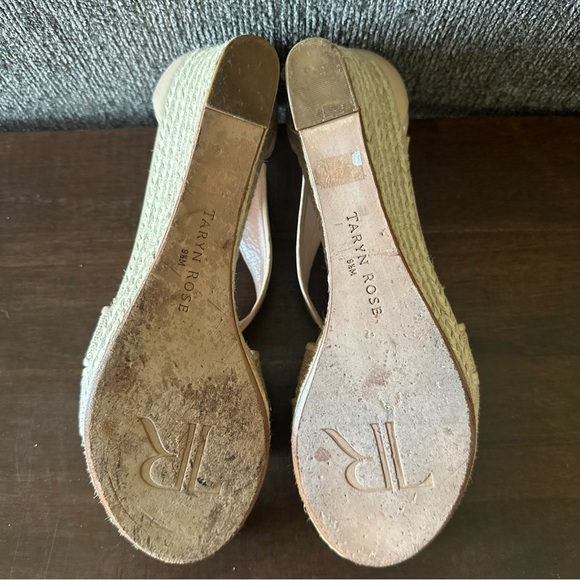Taryn Rose Women’s Krissy Espadrille Wedges Sandals Shoes Beige Tan Leather 9.5 - Picture 8 of 9
